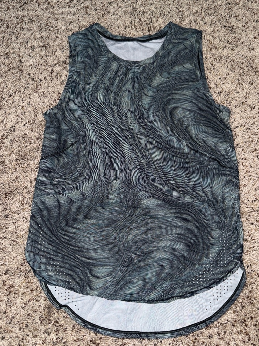 lululemon athletica Black and Gray Swirl Athletic Tank